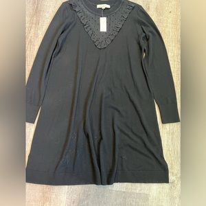 Loft long sleeve, black dress size M NWT